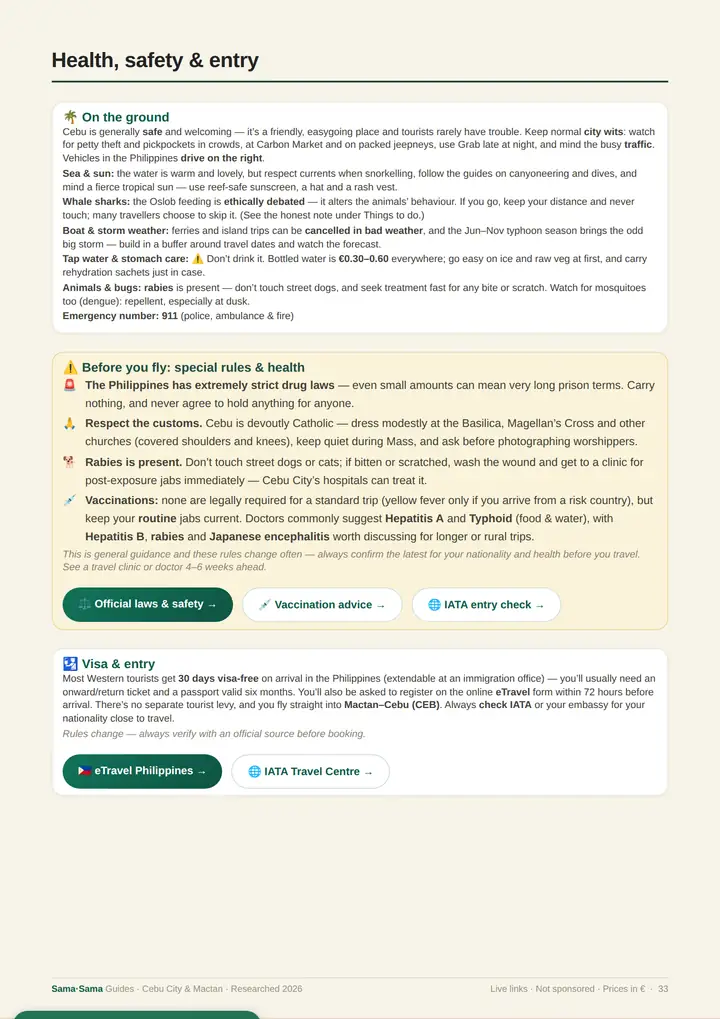 A real page from the Cebu guide