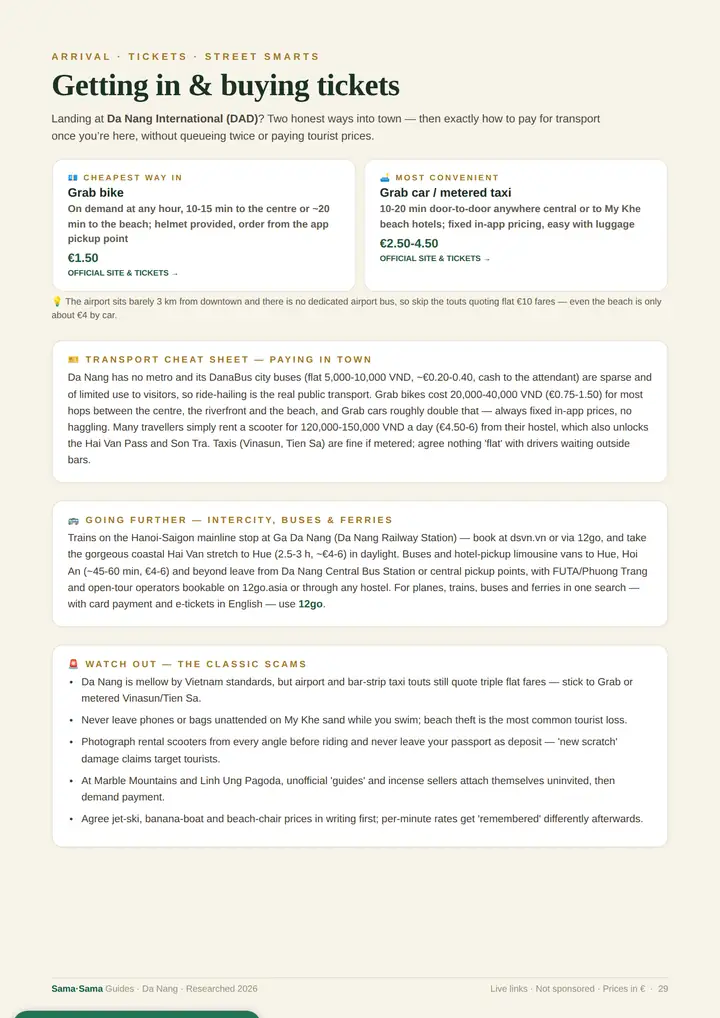 A real page from the Da Nang guide
