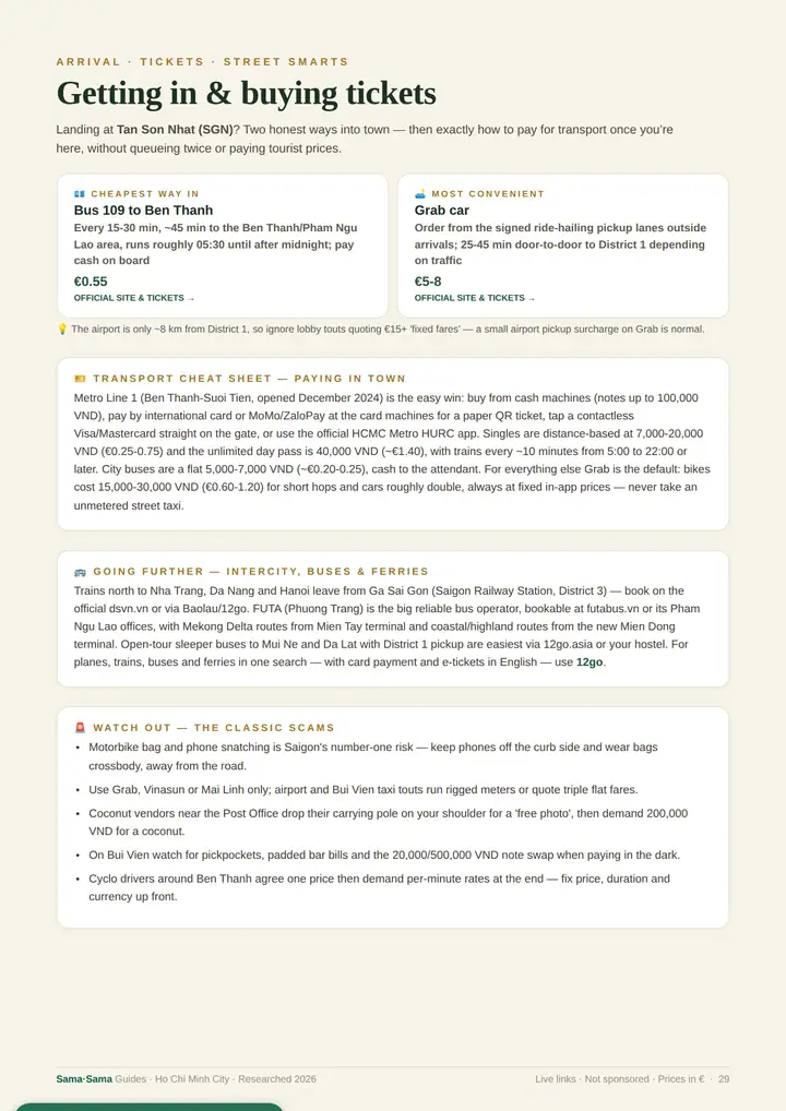 A real page from the Saigon guide